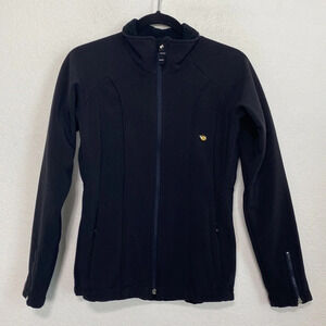 Bonfire Snowboarding Company Black Collared Long Sleeve Full Zip Jacket Size S/M